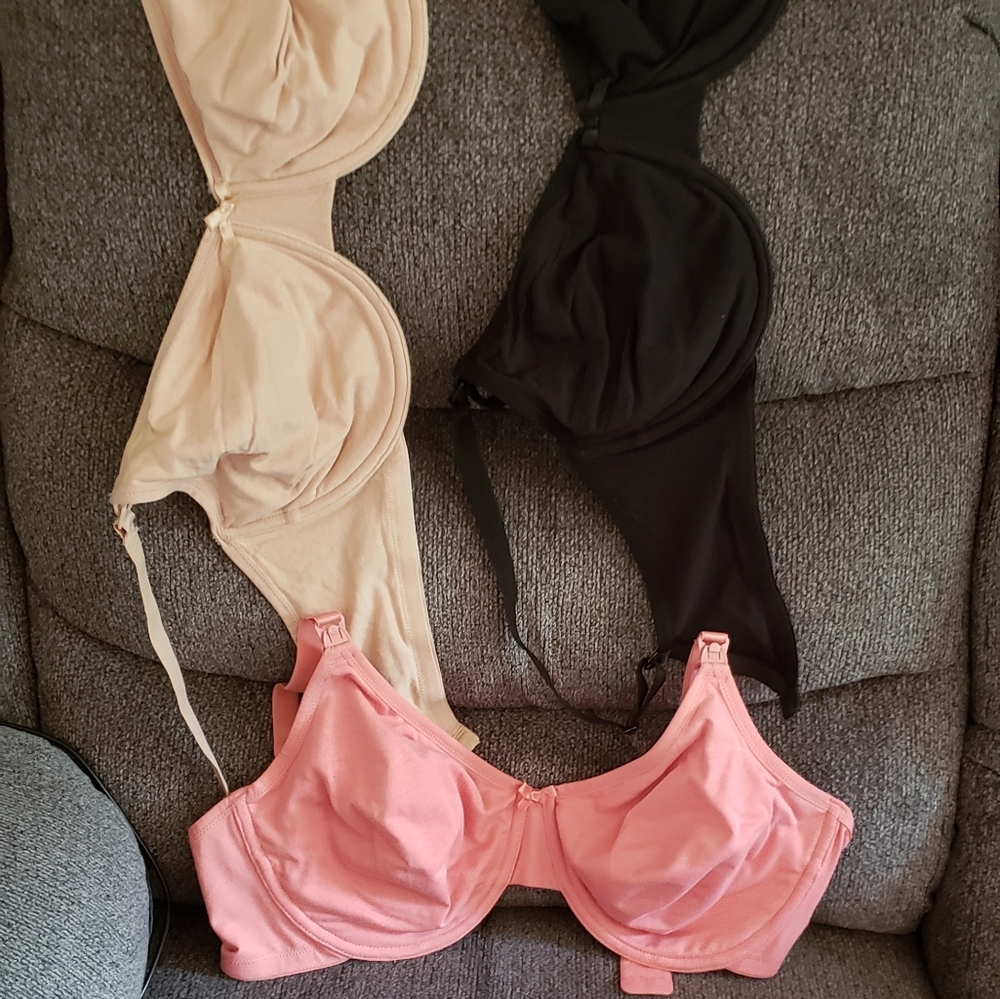 Set of 3 nursing bras